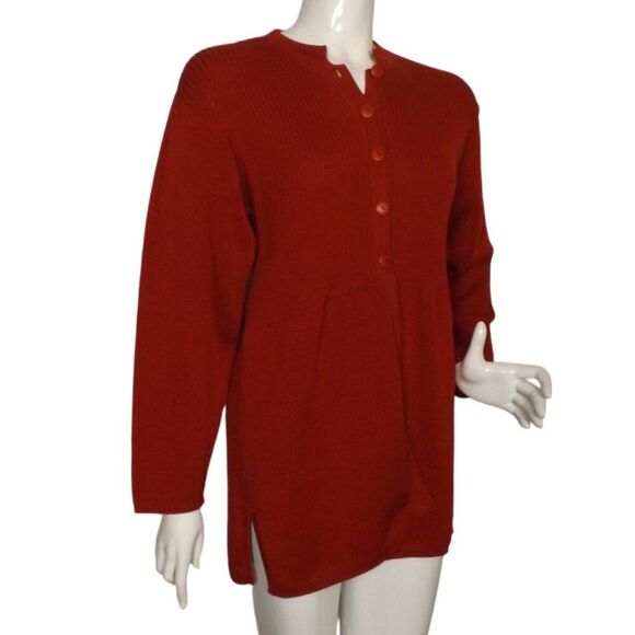 PERUVIAN CONNECTION Cardigan Sweater, M, Partial buttons, Long sleeve, Knit - Picture 5 of 14